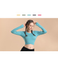 Спортивная одежда Тренировка Топы фитнес-бег спортивные футболки Тренировка спортивная одежда Женская йога рубашки с длинным рукавом